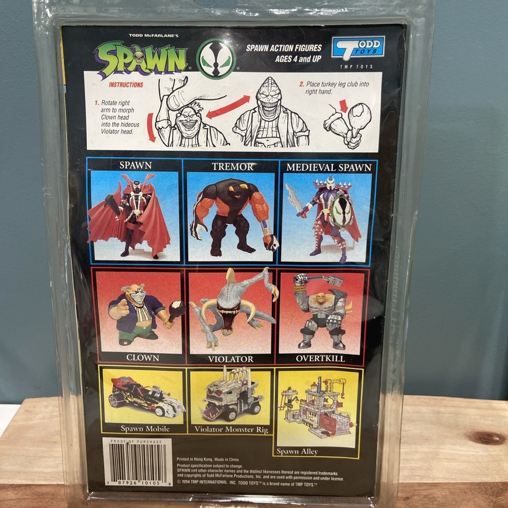 Vintage 1994 Spawn Clown Action Figure Special Edition Comic McFarlane Sealed - Picture 4 of 5